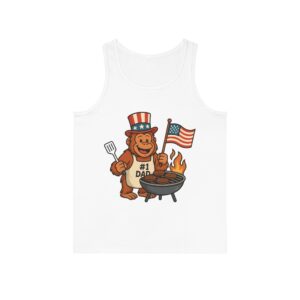 Patriotic BBQ Dad Tank Top, Birthday Gift for Dad, Unisex Summer Wear, Cookout Shirt, Father's Day Gift, Independence Day Apparel